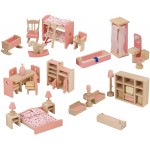 Set mobilier complet pentru casute de papusi - 6 in 1